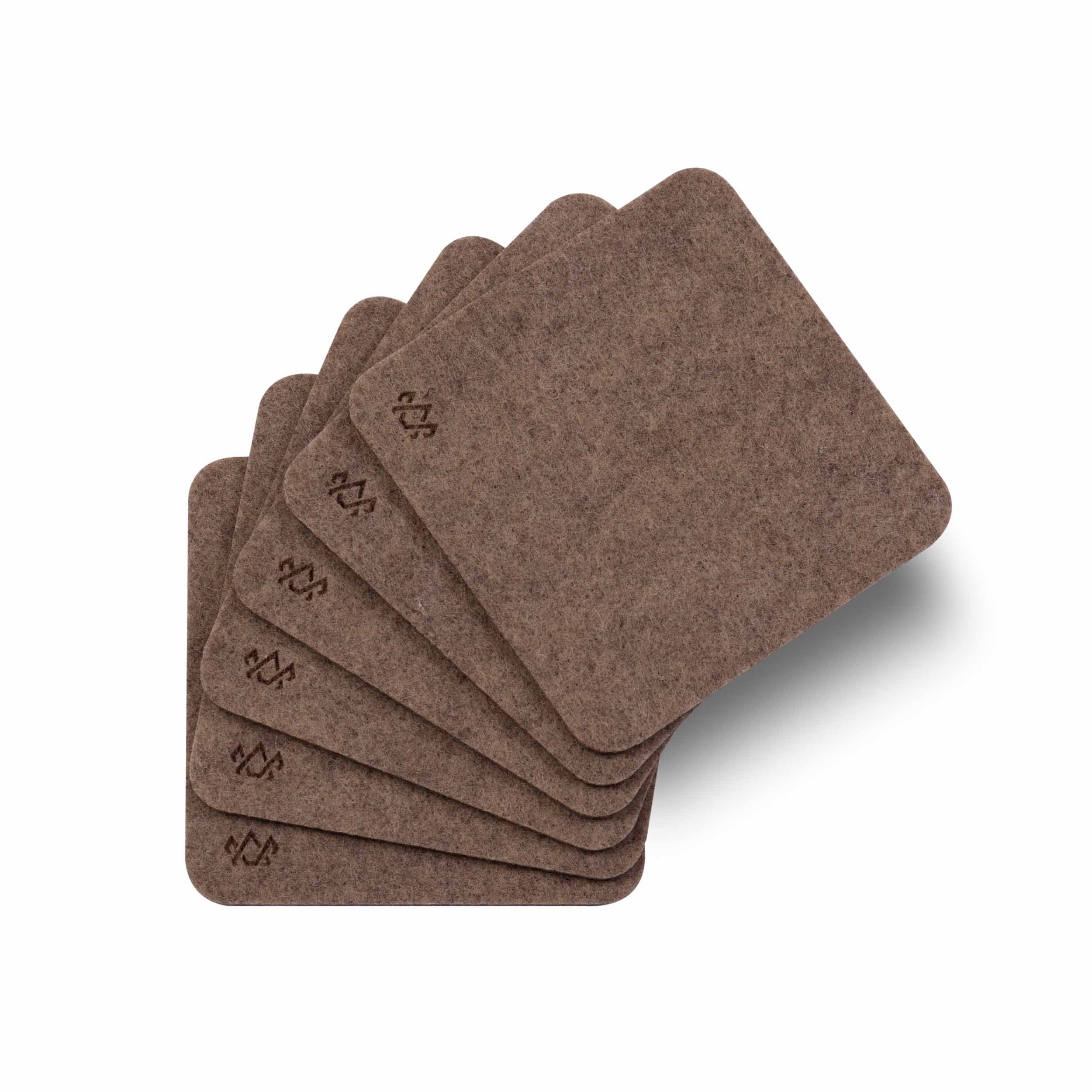 Minardino Milanese Caramel Woolfelt Coaster set Minardino Milanese Caramel Woolfelt Coaster set