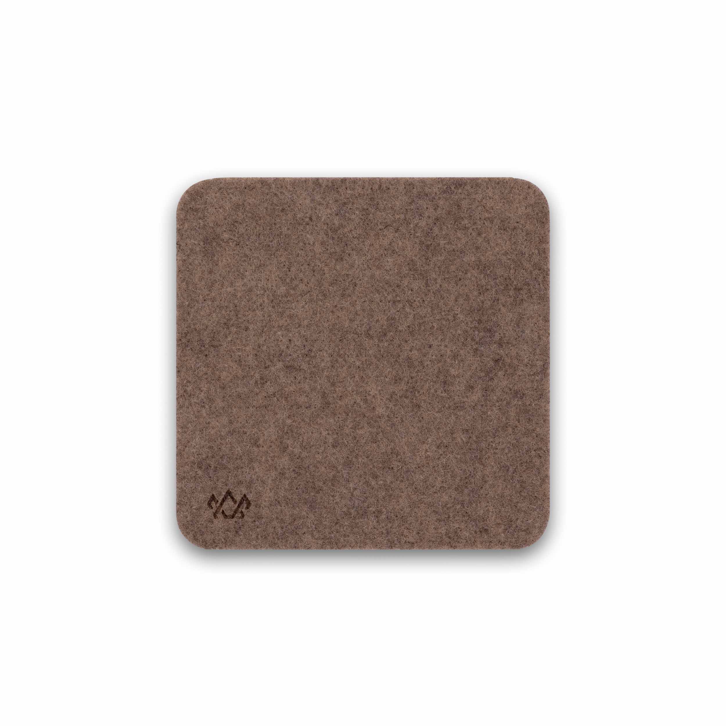 Minardino Milanese Caramel Woolfelt Coaster Minardino Milanese Caramel Woolfelt Coaster